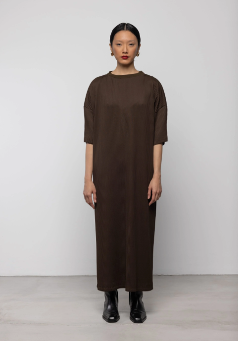 Knoer Shirt Dress Brown