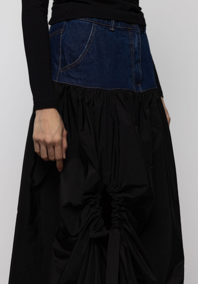 Luci Skirt Black Denim Blue