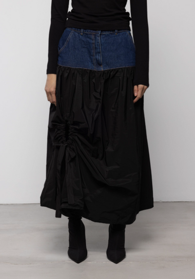 Luci Skirt Black Denim Blue