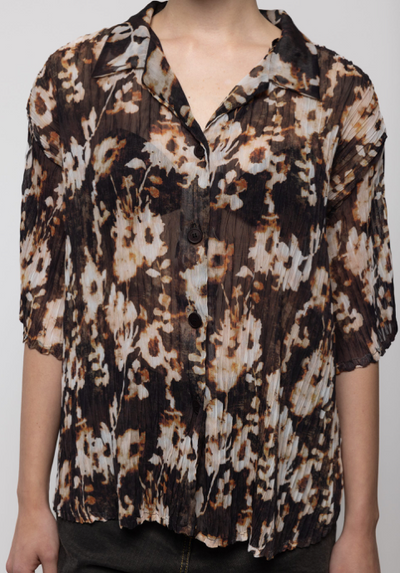 Sheer Chiffon Shirt Print