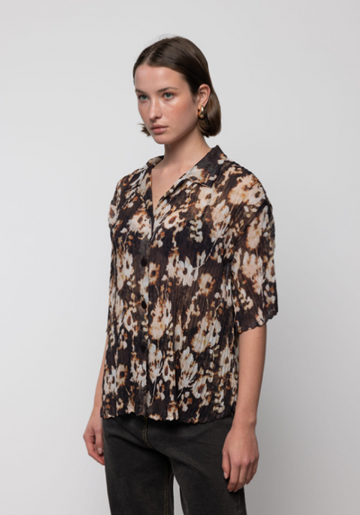 Sheer Chiffon Shirt Print