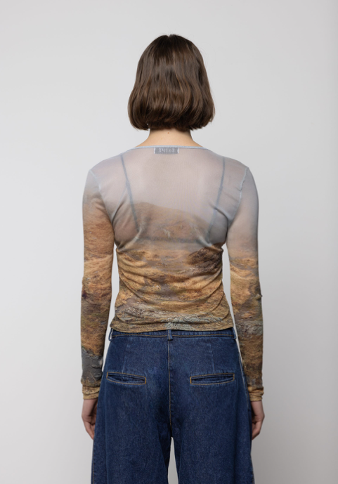 Iuren Mesh Top Print