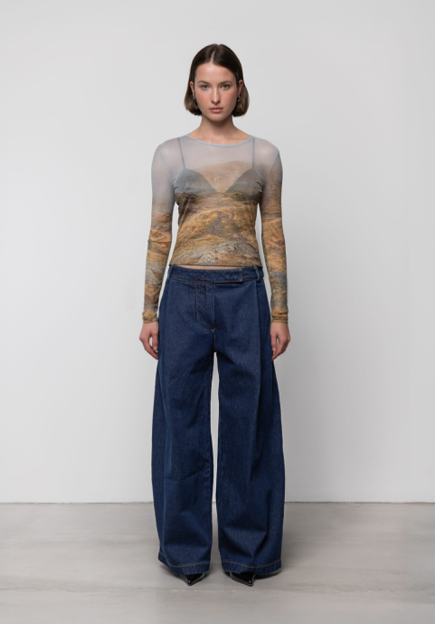 Iuren Mesh Top Print