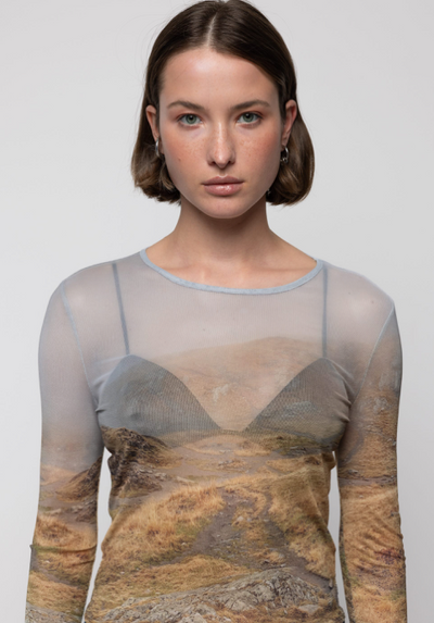 Iuren Mesh Top Print