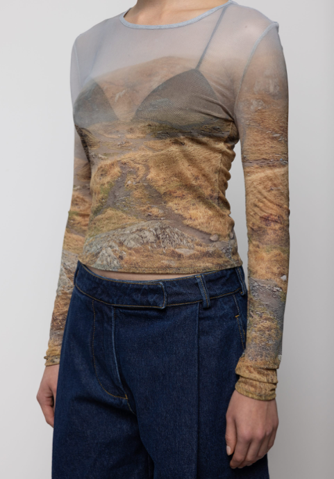 Iuren Mesh Top Print