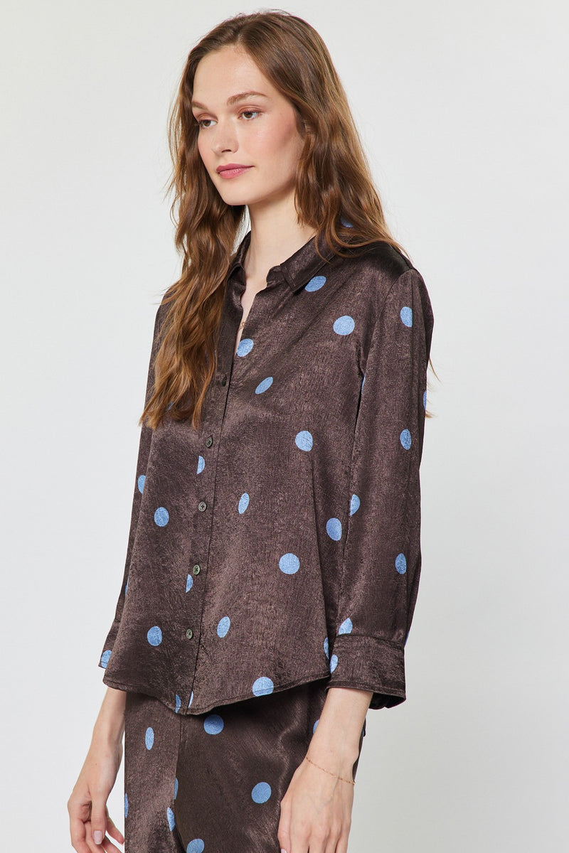 Dilia Shirt Polka Dot Brown
