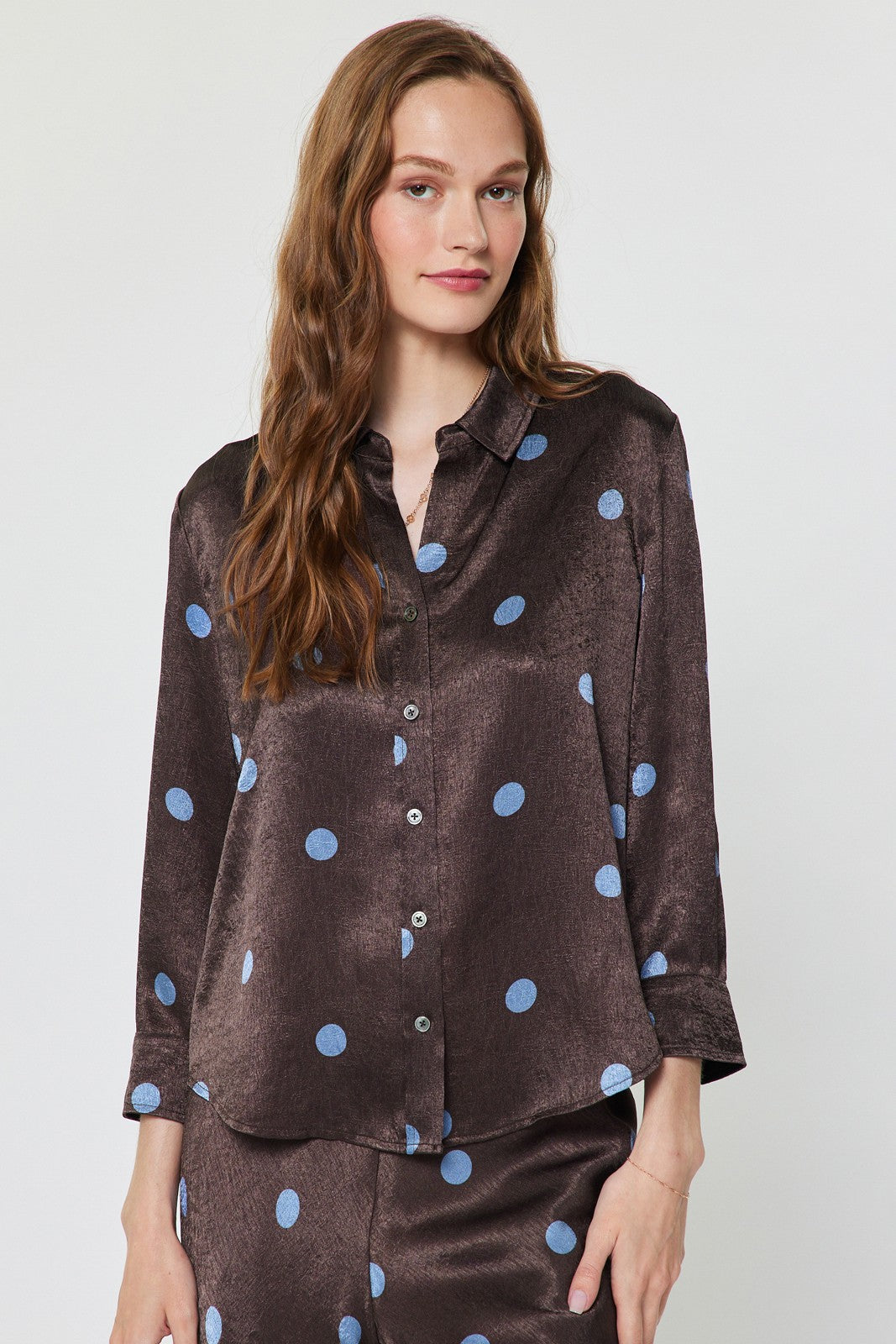 Dilia Shirt Polka Dot Brown