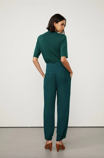 Georgette Pant Green