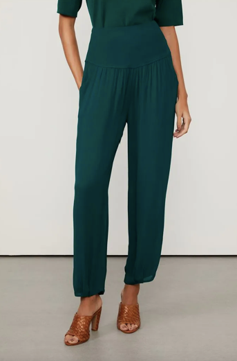 Georgette Pant Green