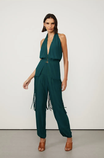 Georgette Pant Green