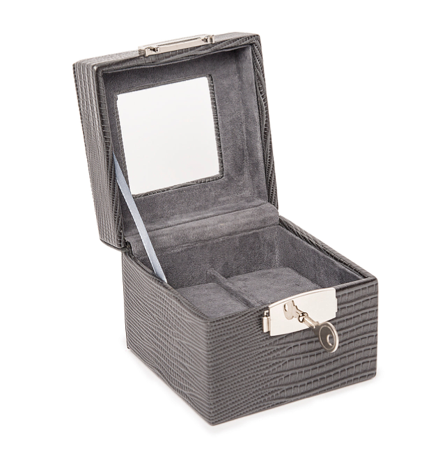 Watch Box 2-Slot Grey Lizard