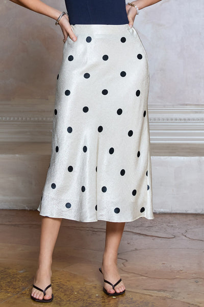Valeria Skirt Polka Dot Oyster