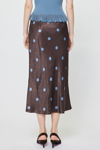 Dilia Midi Skirt Polka Dot Brown