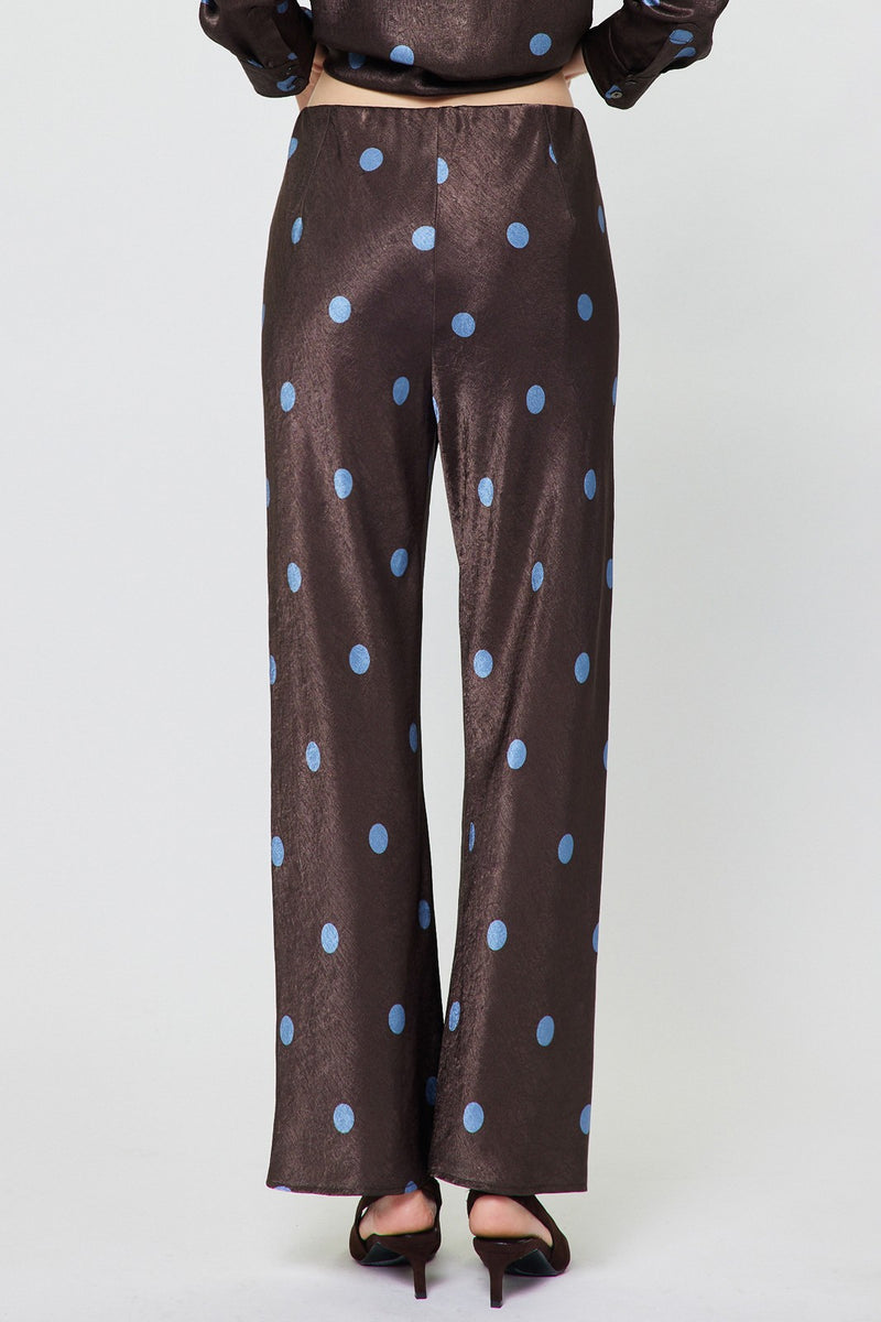 Dilia Pant Polka Dot Brown