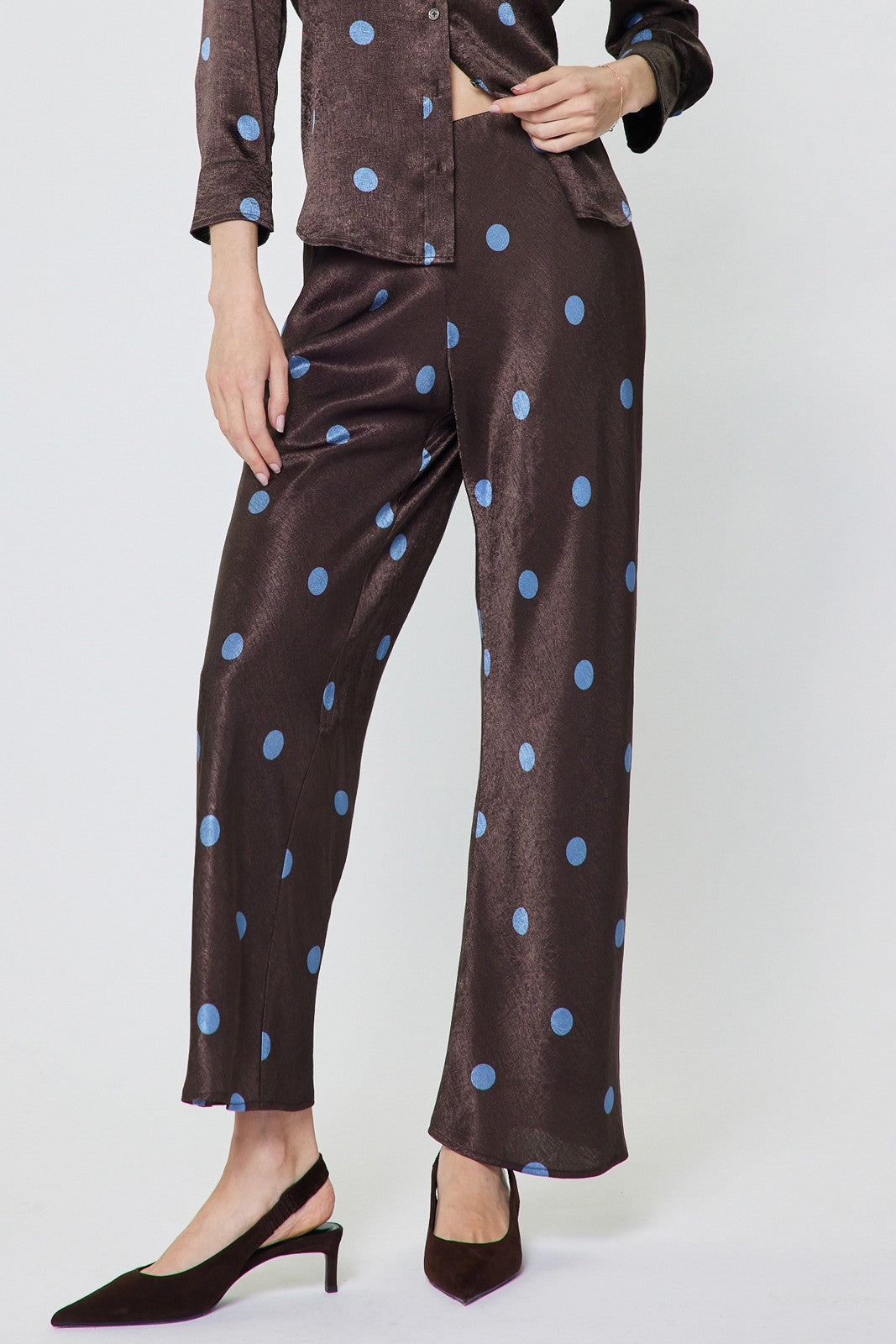 Dilia Pant Polka Dot Brown