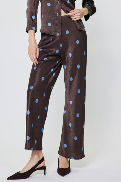Dilia Pant Polka Dot Brown