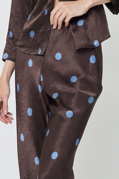 Dilia Pant Polka Dot Brown