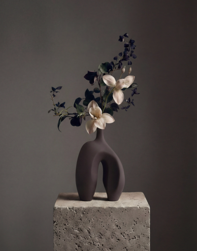 Ni Vase Medio Brown