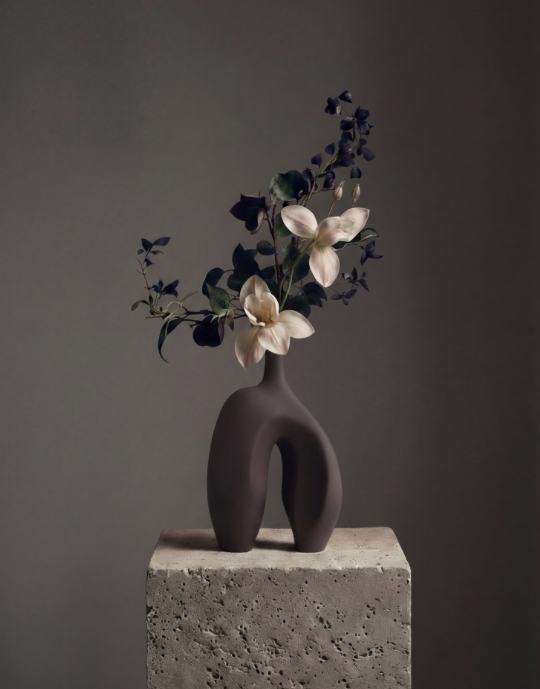 Ni Vase Medio Brown