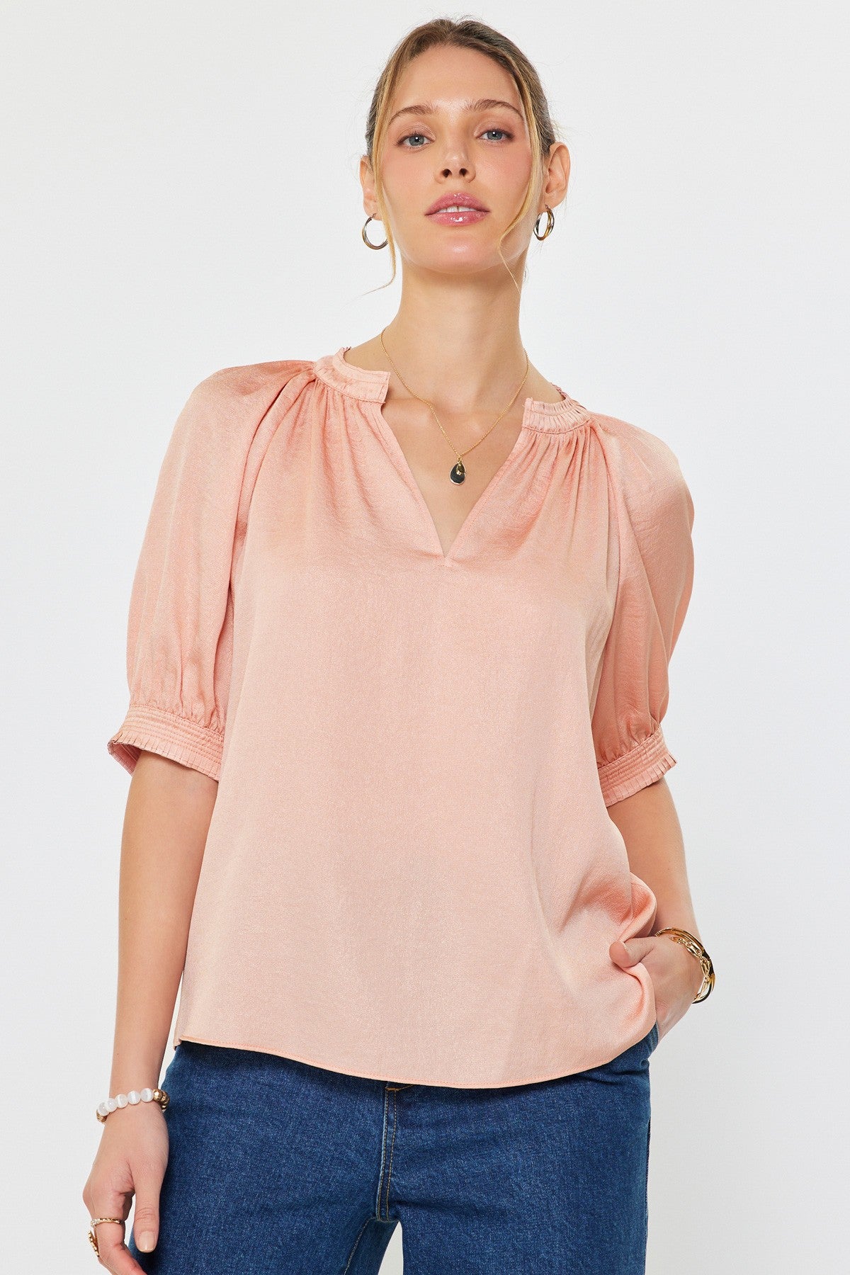 Vivien Blouse Peach