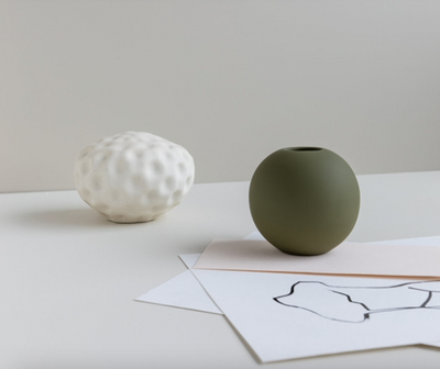 Cooee Ball Vase 10cm Olive