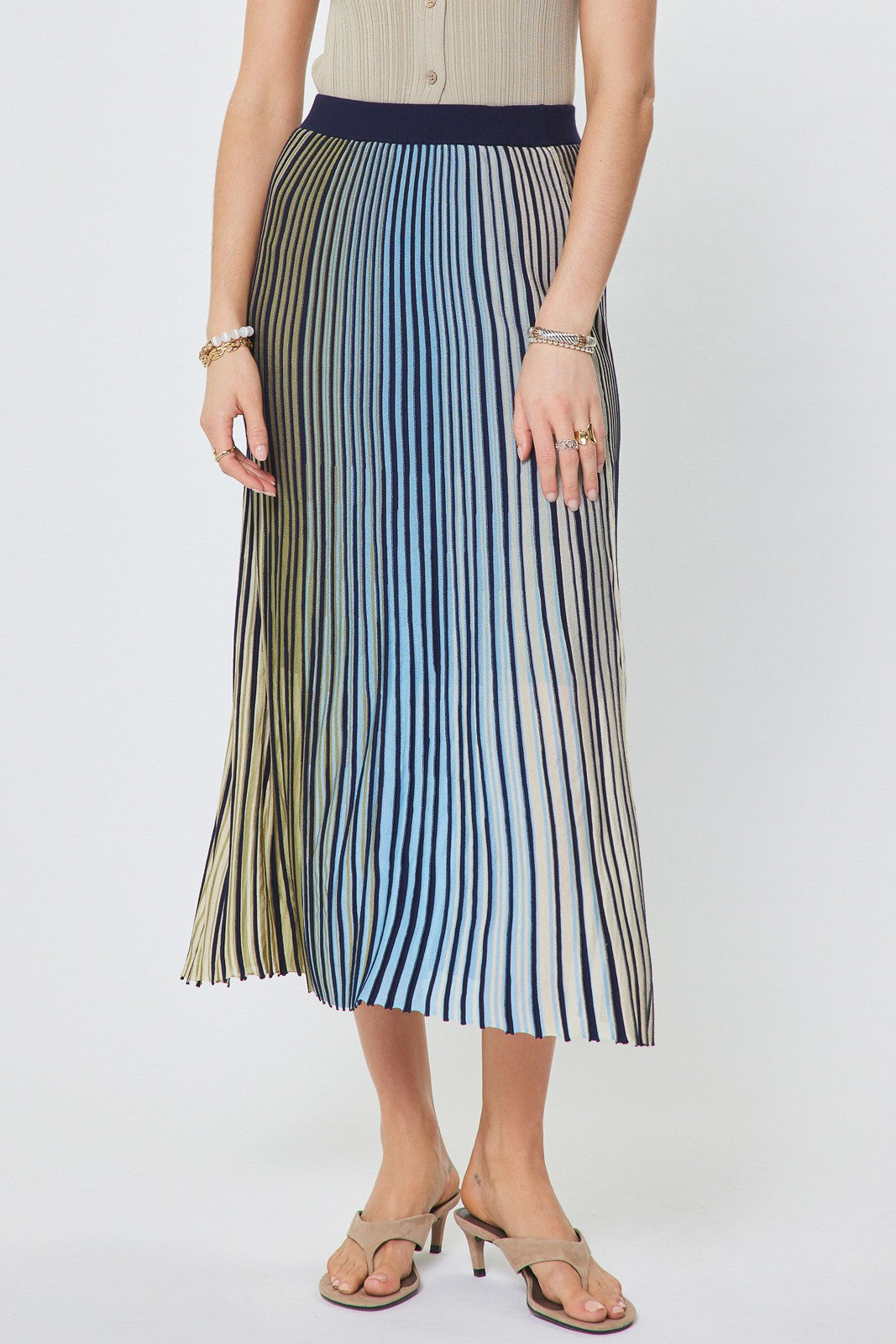 Carol Skirt Green Blue Multi