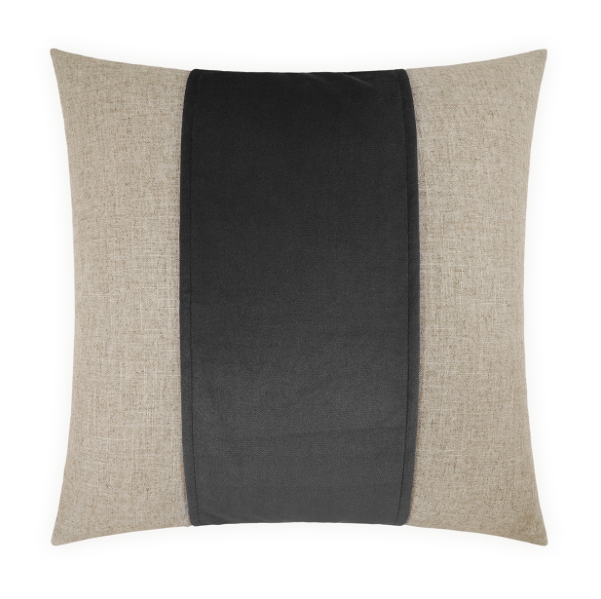 Jefferson Band Square Charcoal Feather Down Fill 24x24