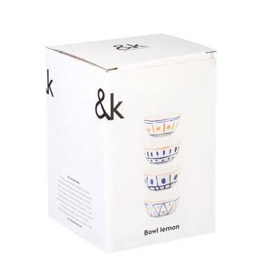 Bowl Lemon Moroccan Set of 4