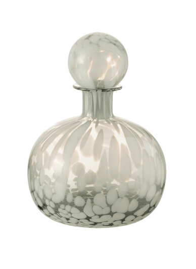 Botle Cork Dot Deco Glass Gry S