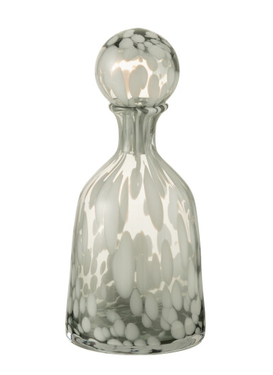 Botle Cork Dot Deco Glass Gry M