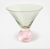 Glass Venice Martini Green and Pink