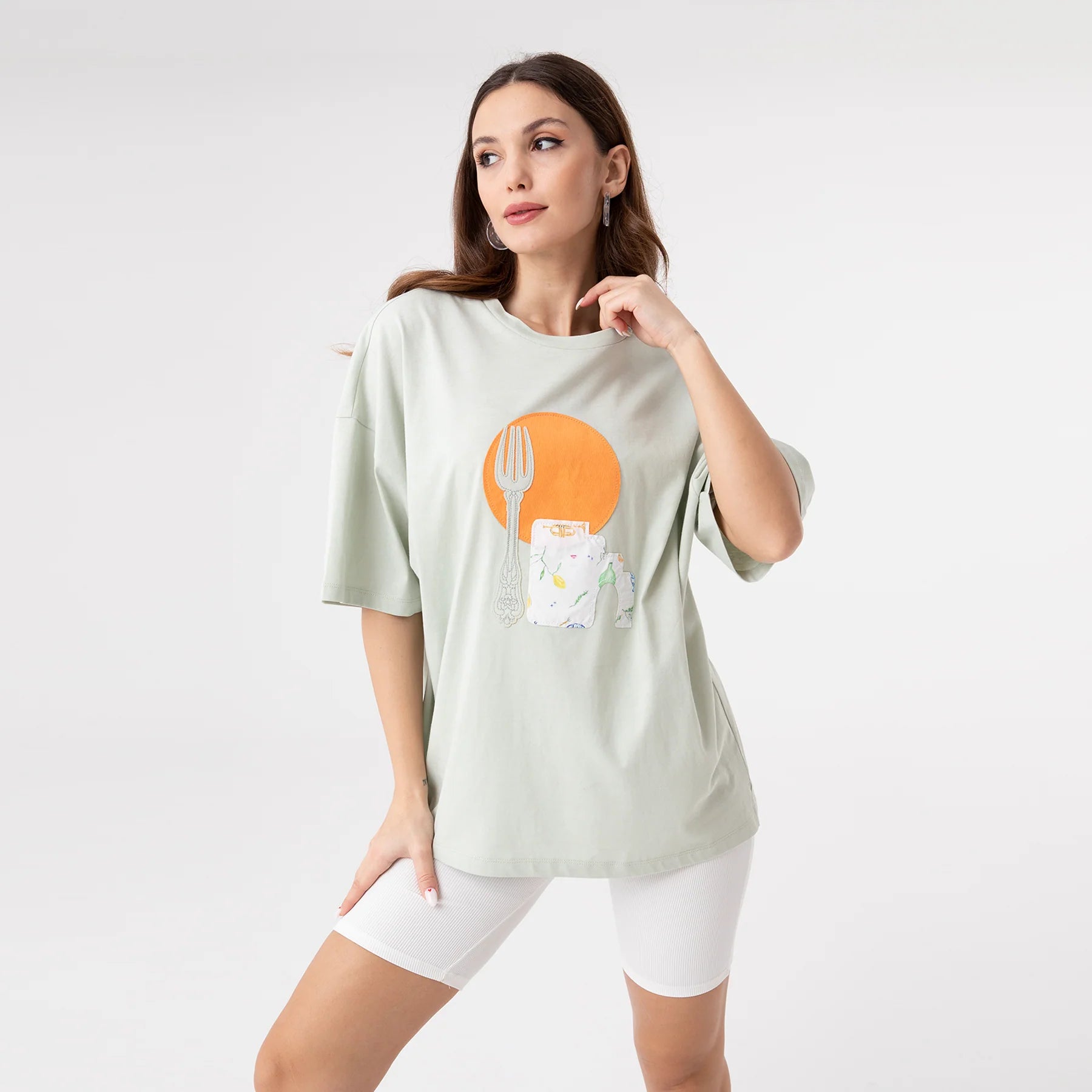 Embroidery T-Shirt Mint