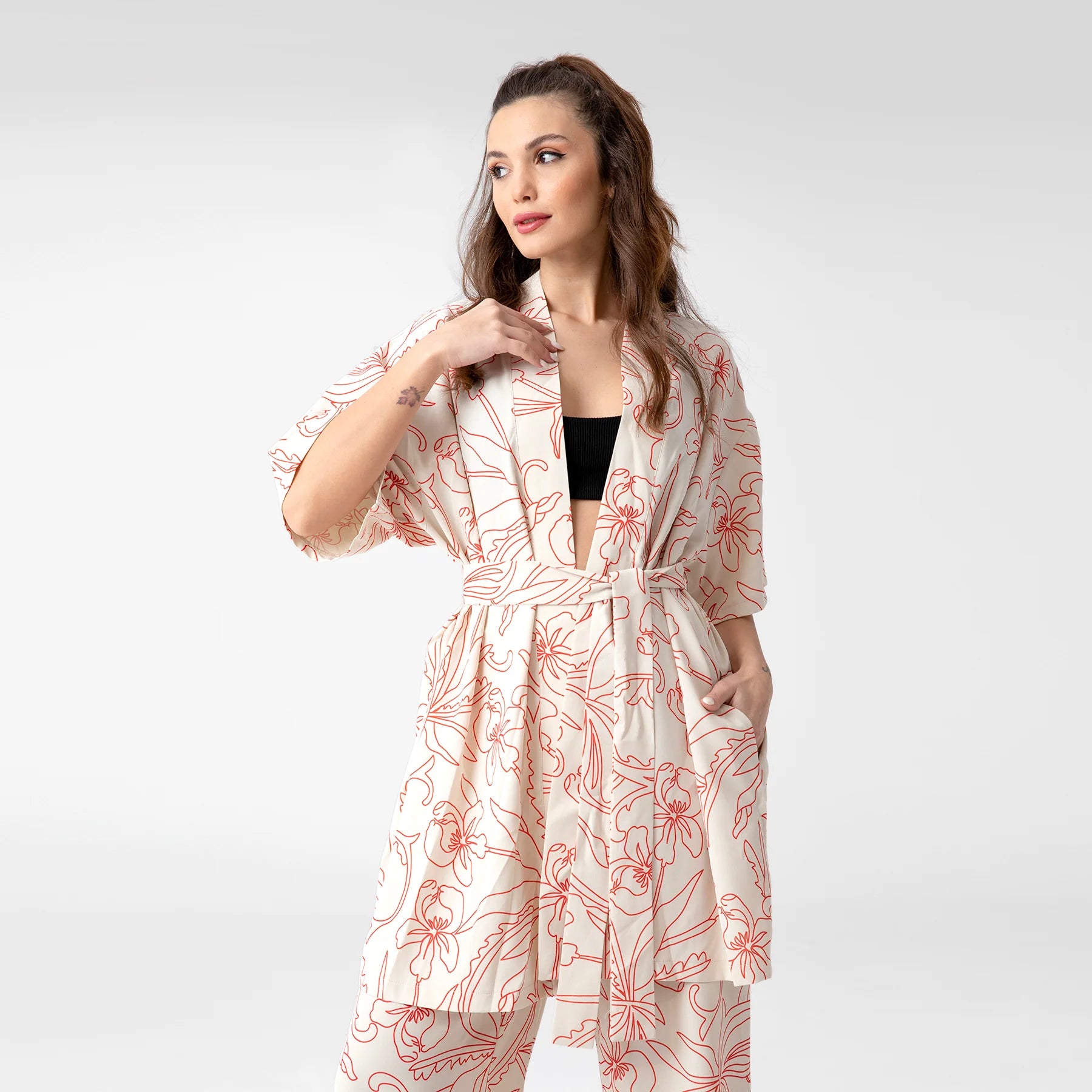 Belted kimono jacket hotsell