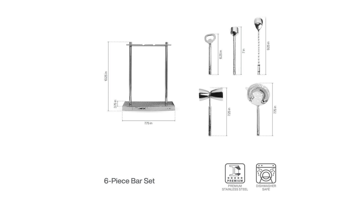 Hammered Bar Tool Set 6pc