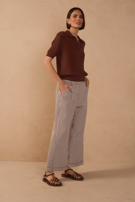Olivia Twill Pant Brown