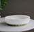 Resin Rio Large Oval Bowl with Base White and Green