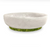 Resin Rio Large Oval Bowl with Base White and Green