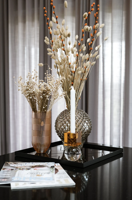 Goretti Candle Holders Amber Clear