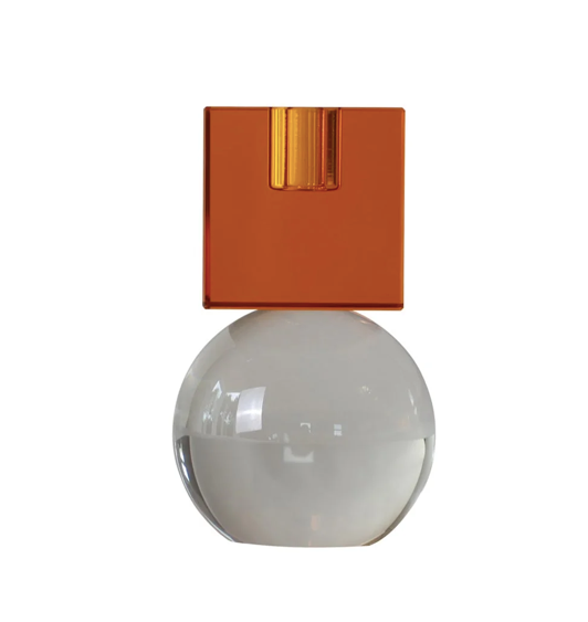 Goretti Candle Holders Amber Clear