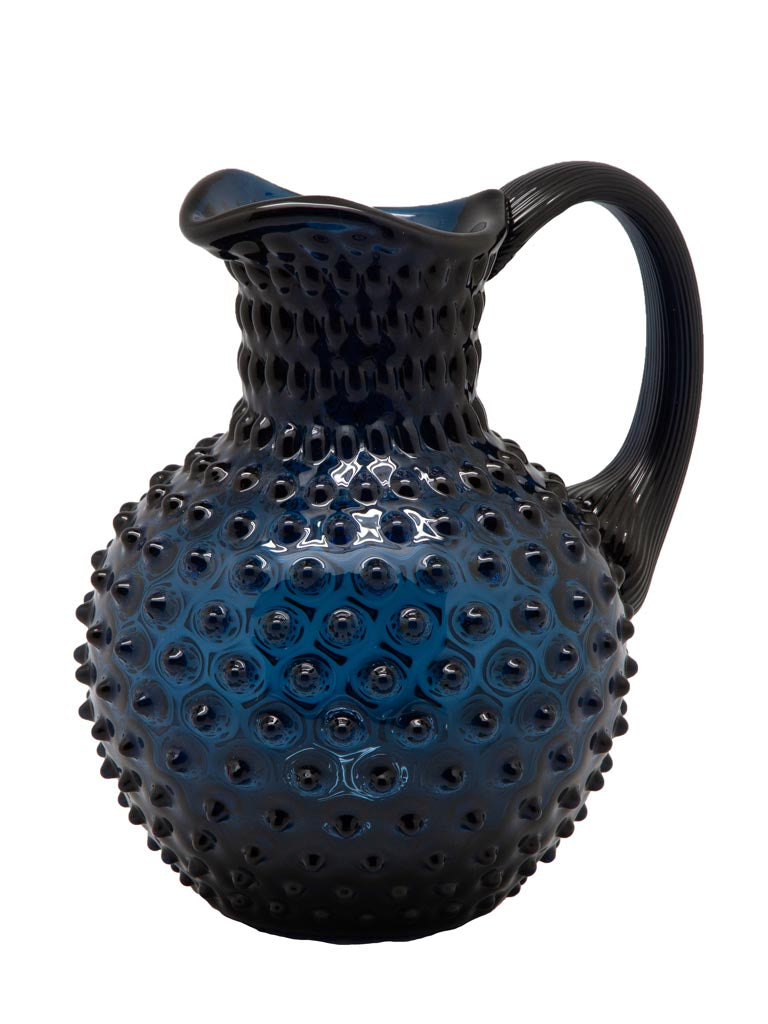Night blue hobnail pitcher 2L