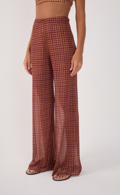 Tulle Vichy Print Pant