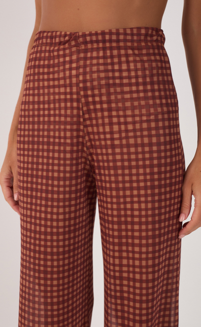 Tulle Vichy Print Pant