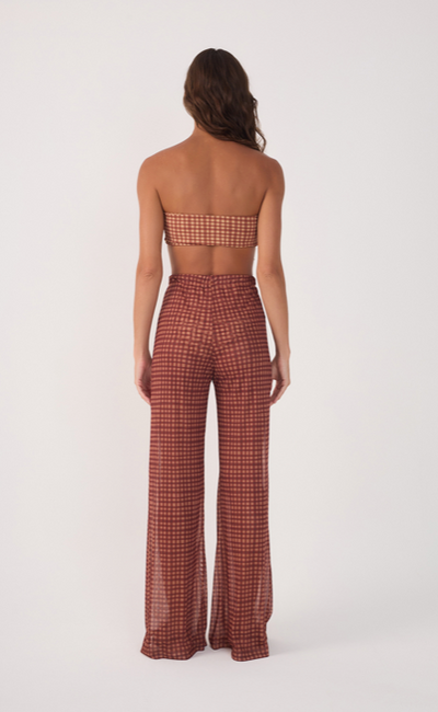 Tulle Vichy Print Pant