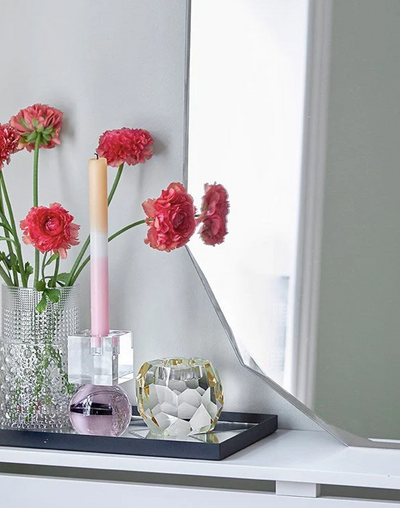 Goretti Candle Holders Clear Pink