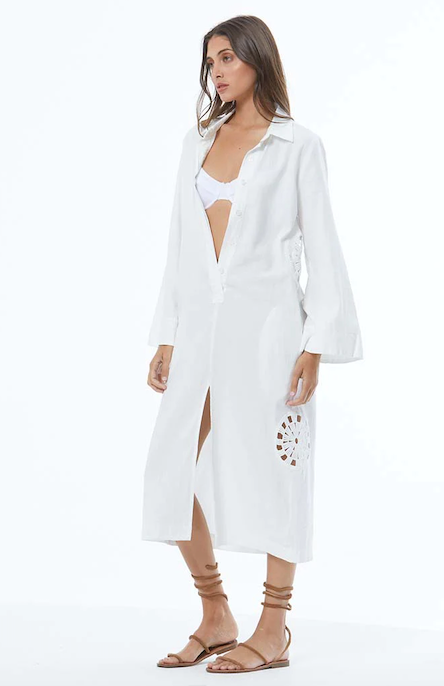 Pebble Beach Smock Dress Bone