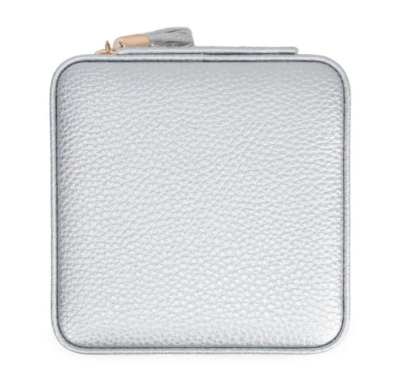 Leah Travel Jewelry Case Silver