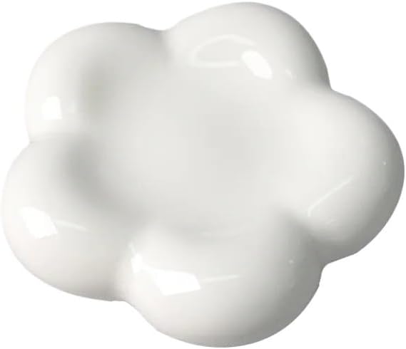 Ceramic flower Shaped Dish White