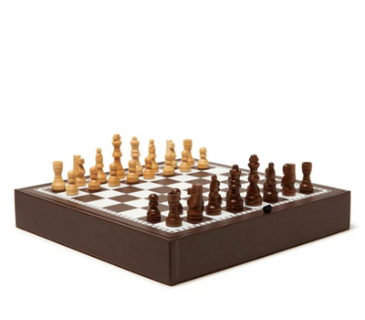Fallon 4 in 1 Games Set Brown