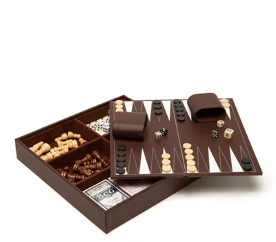 Fallon 4 in 1 Games Set Brown