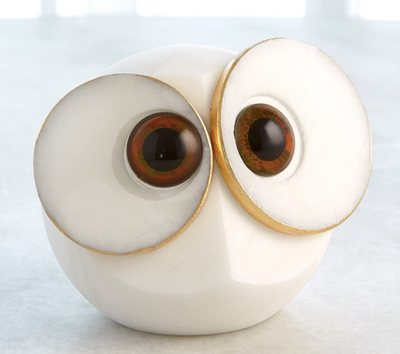 Alabaster Big Eyed Owl